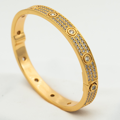 [⭐Glow]LOVE BRACELET 6.1MM DIAMOND-PAVED 10 BIG DIAMONDS