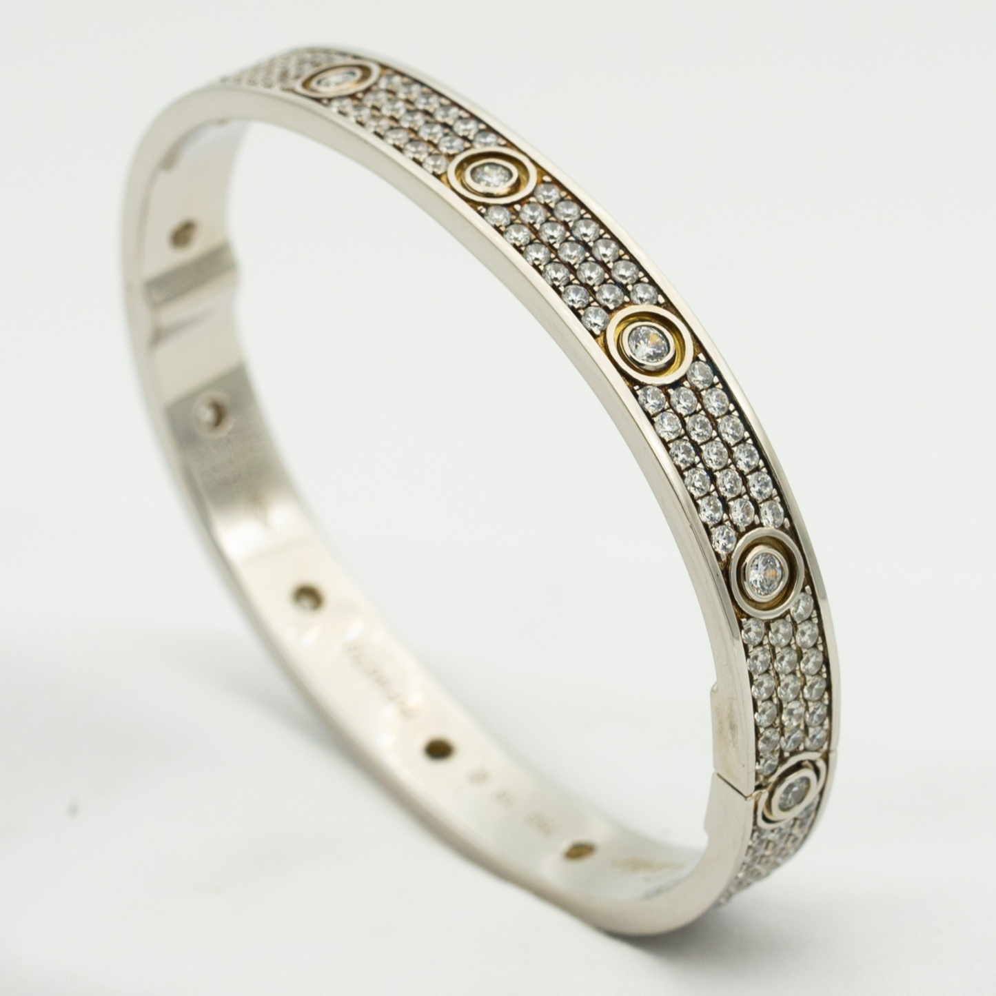 [⭐Glow]LOVE BRACELET 6.1MM DIAMOND-PAVED 10 BIG DIAMONDS