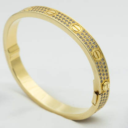 [⭐Glow]LOVE BRACELET 6.1MM DIAMOND-PAVED