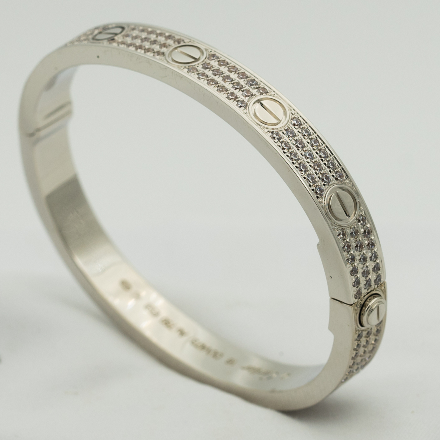 [⭐Glow]LOVE BRACELET 6.1MM DIAMOND-PAVED