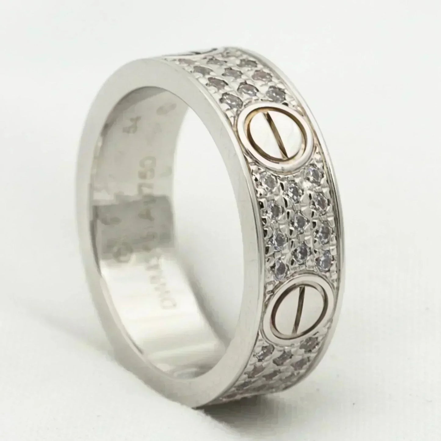 [⭐Glow]LOVE RING 5.5MM DIAMONDS PAVED