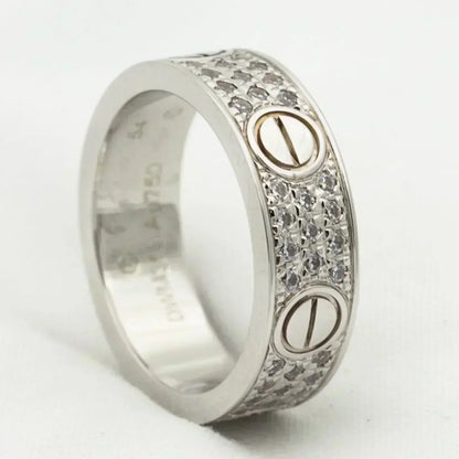 [⭐Glow]LOVE RING 5.5MM DIAMONDS PAVED