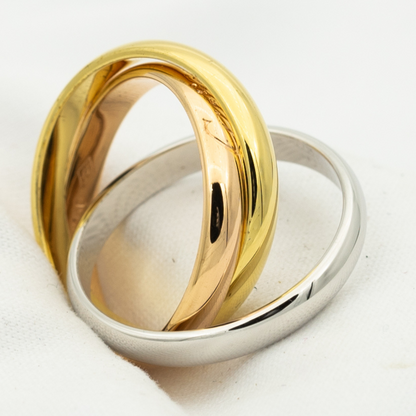 [⭐Glow Jewelry]TRINITY RING GOLD PINK GOLD SILVER