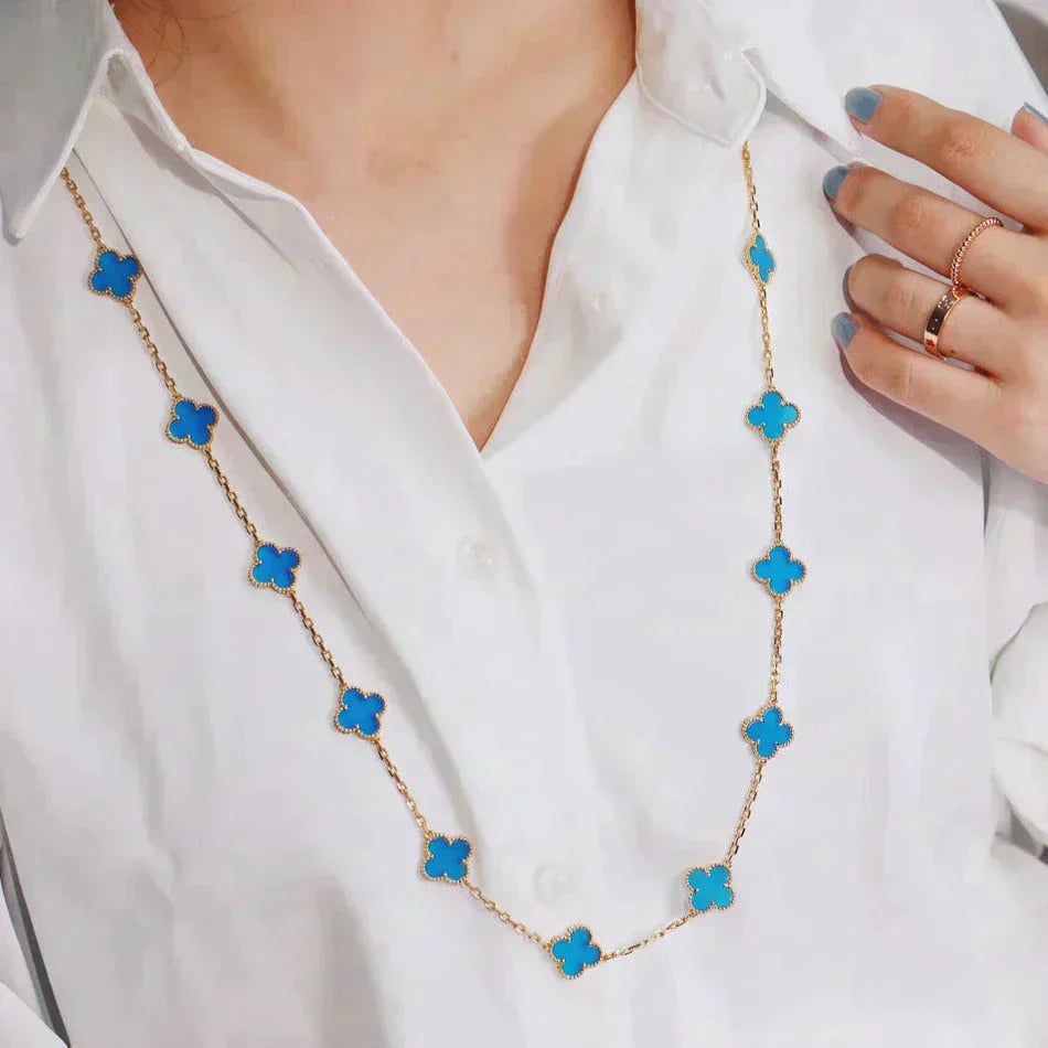 [⭐Glow]CLOVER 20 MOTIFS TURQUOISE GOLD
