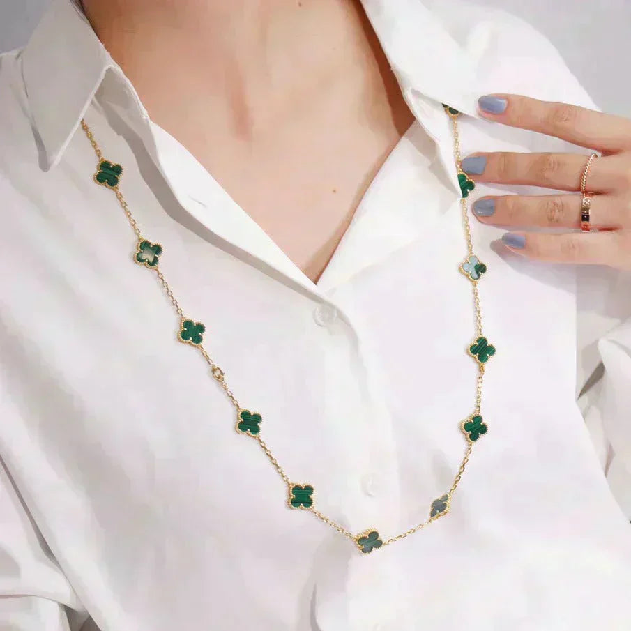 [⭐Glow]CLOVER 20 MOTIFS MALACHITE GOLD
