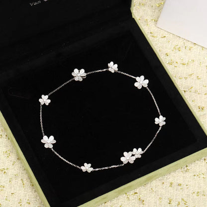 [⭐Glow]FRIVOLE SILVER 9 FLOWERS NECKLACE