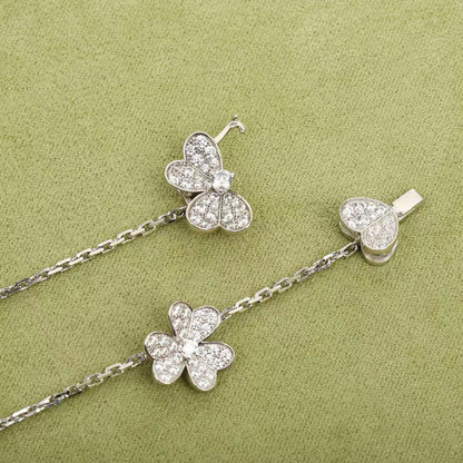[⭐Glow]FRIVOLE SILVER 9 FLOWERS NECKLACE