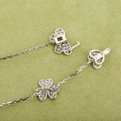 [⭐Glow]FRIVOLE SILVER 9 FLOWERS NECKLACE