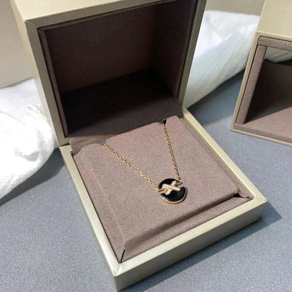 [⭐Glow]JEUX DE ROSE GOLD DIAMOND NECKLACE