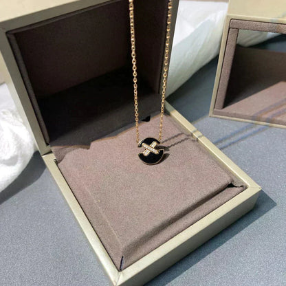 [⭐Glow]JEUX DE ROSE GOLD DIAMOND NECKLACE