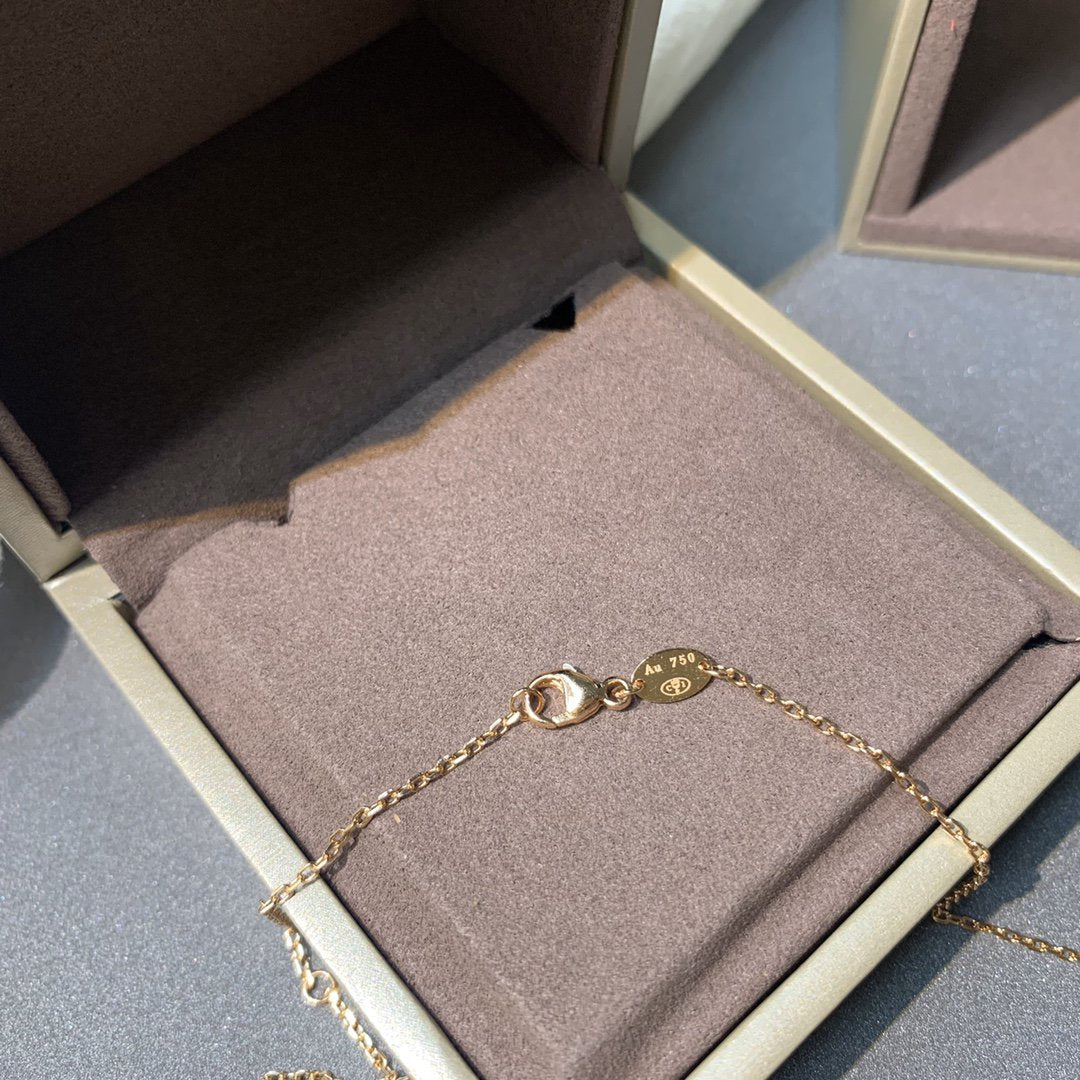 [⭐Glow]JEUX DE PINK GOLD DIAMOND NECKLACE