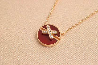 [⭐Glow]JEUX DE ROSE GOLD DIAMOND NECKLACE