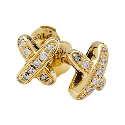 [⭐Glow]JEUX DE GOLD DIAMOND EARRINGS
