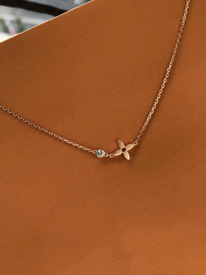 [⭐Glow]BLOSSOM PENDANT PINK GOLD AND DIAMOND