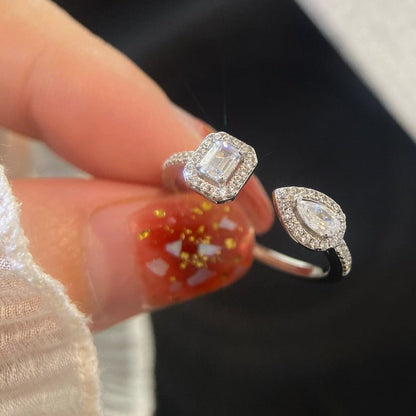 [⭐Glow]MY TWIN TOI & MOI SILVER DIAMOND RING
