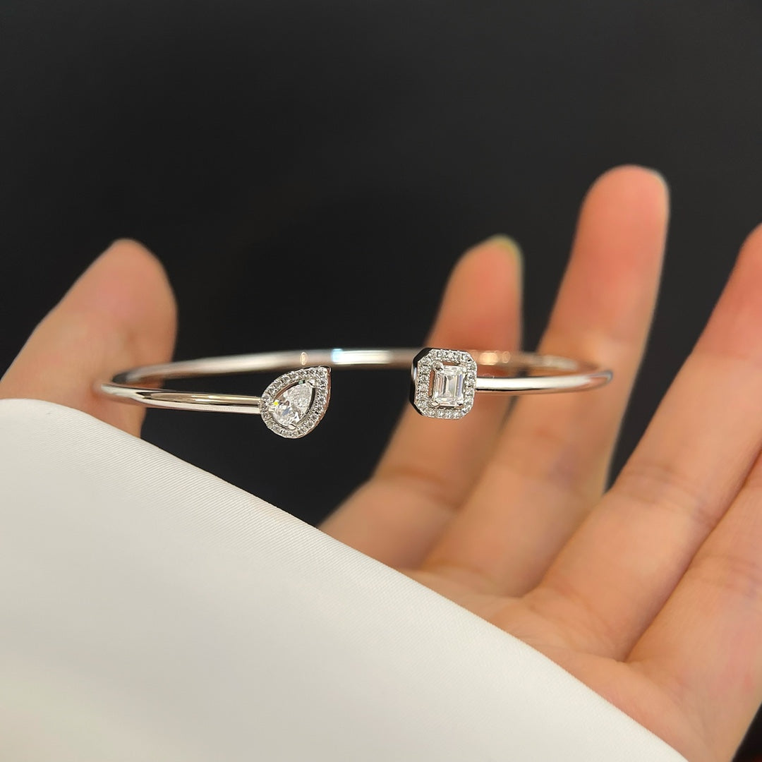 [⭐Glow]JONC FLEX MY TWIN TOI & MOI SILVER DIAMOND BRACELET