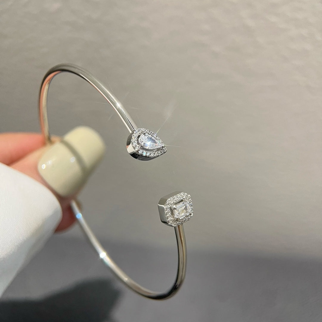 [⭐Glow]JONC FLEX MY TWIN TOI & MOI SILVER DIAMOND BRACELET