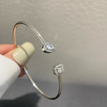 [⭐Glow]JONC FLEX MY TWIN TOI & MOI SILVER DIAMOND BRACELET