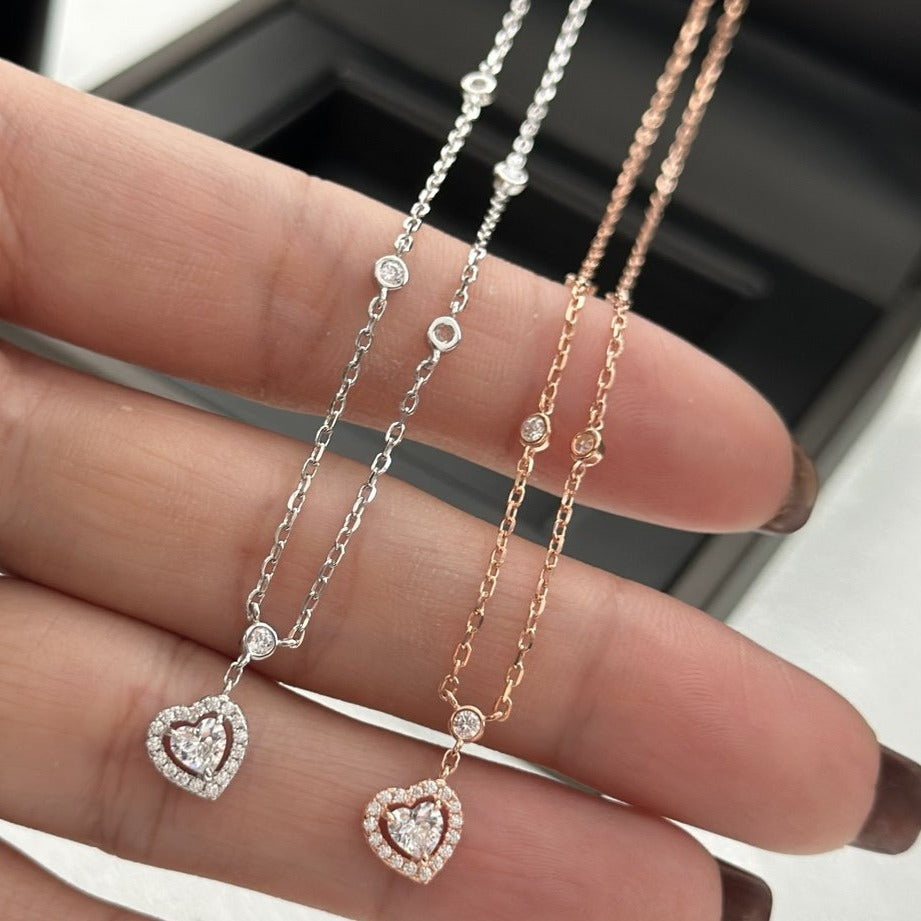 [⭐Glow]JOY HEART DIAMOND NECKLACE