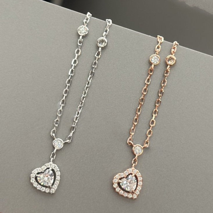 [⭐Glow]JOY HEART DIAMOND NECKLACE