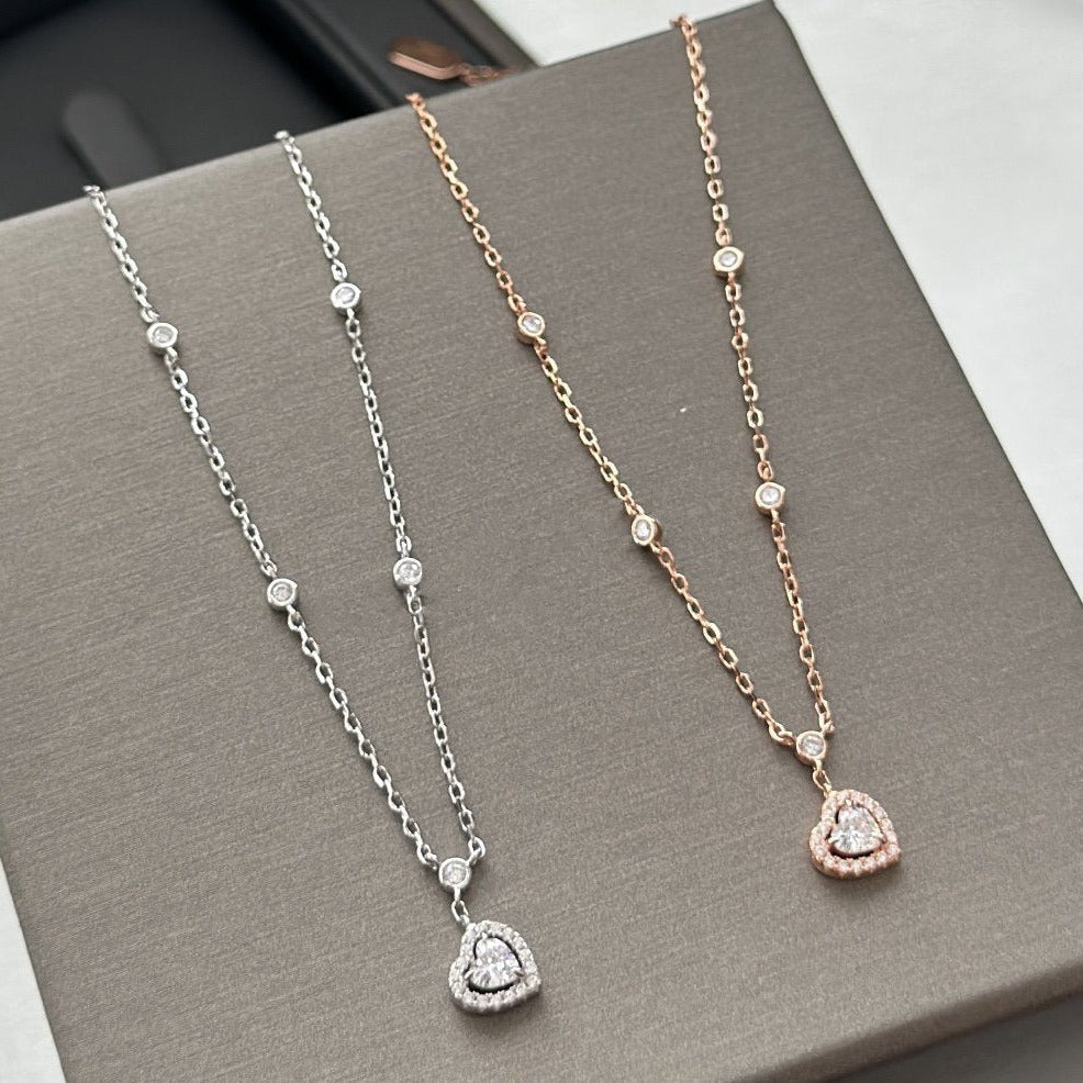 [⭐Glow]JOY HEART DIAMOND NECKLACE