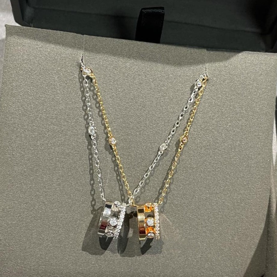 [⭐Glow]CHAIN MOVE ROMANE PEDAND NECKLACE