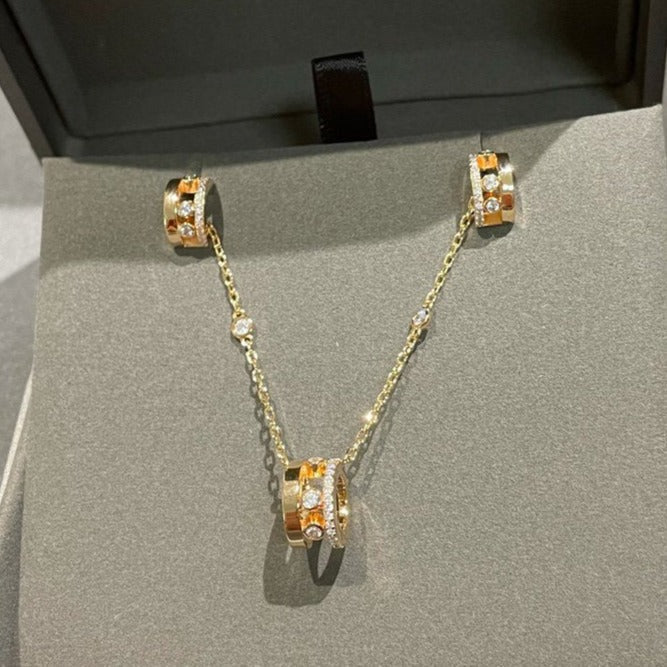 [⭐Glow]CHAIN MOVE ROMANE PEDAND NECKLACE