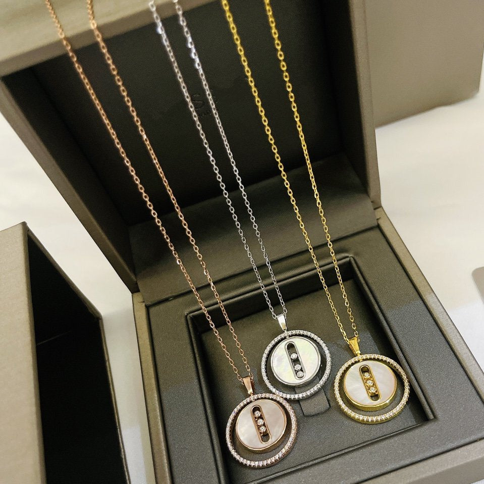 [⭐Glow]Demo MOVE MM NACRE BLANCHE DIAMOND NECKLACE