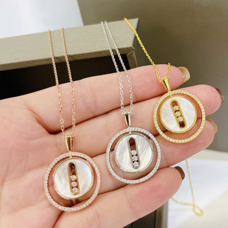 [⭐Glow]Demo MOVE MM NACRE BLANCHE DIAMOND NECKLACE