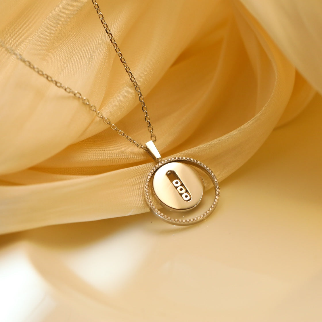[⭐Glow]Demo MOVE MM SILVER DIAMOND NECKLACE
