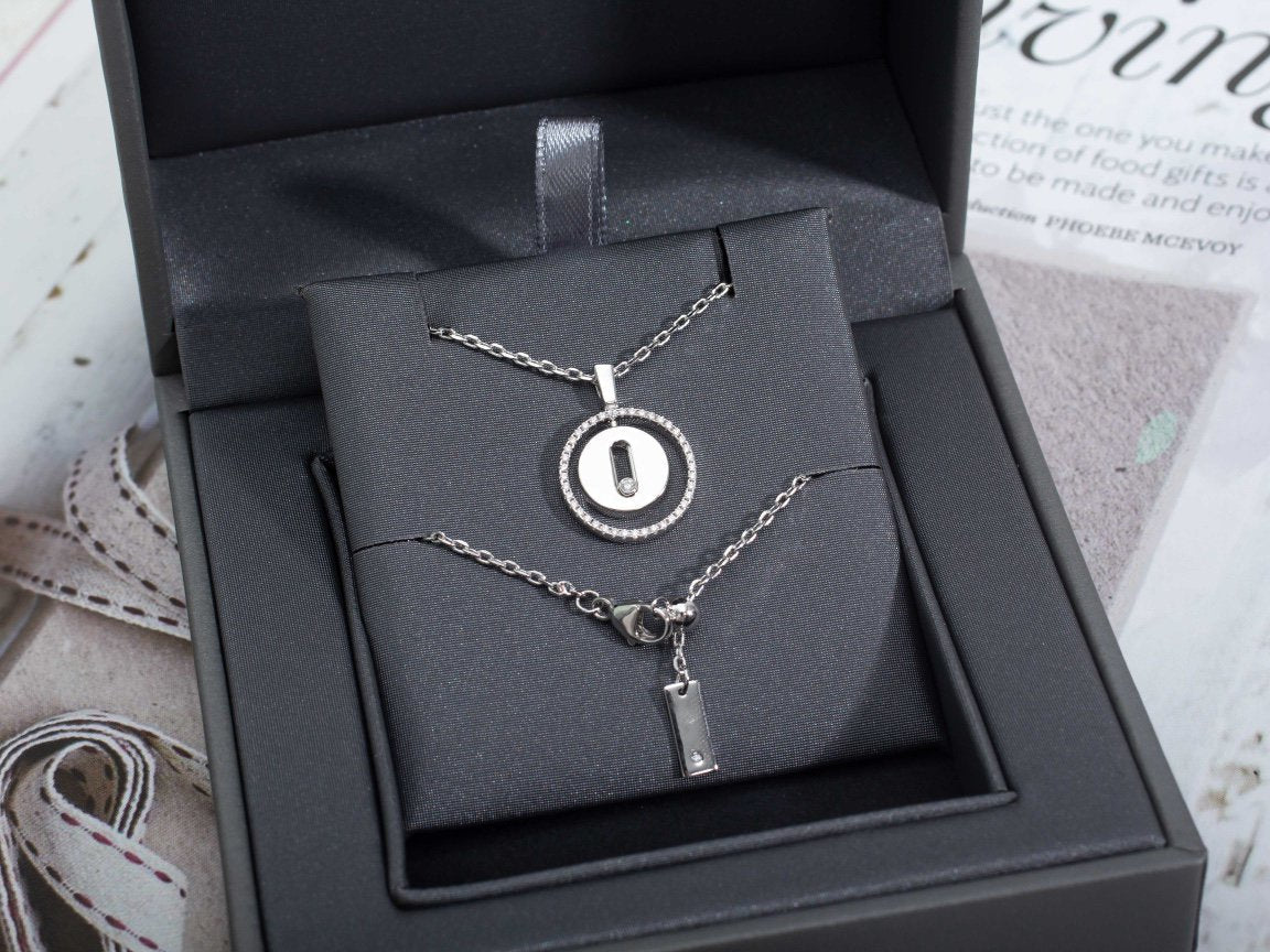 [⭐Glow]Demo MOVE PM NECKLACE SILVER DIAMOND