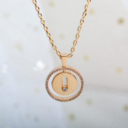[⭐Glow]Demo MOVE PM NECKLACE PINK GOLD DIAMOND