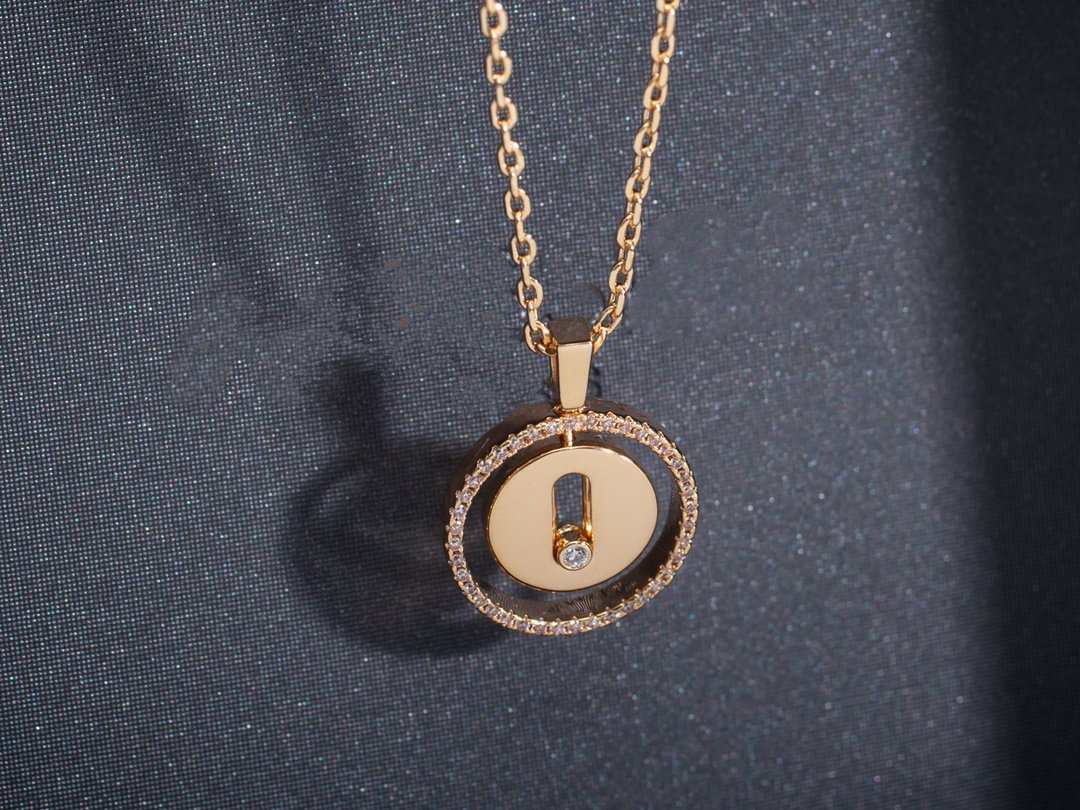 [⭐Glow]Demo MOVE PM NECKLACE PINK GOLD DIAMOND