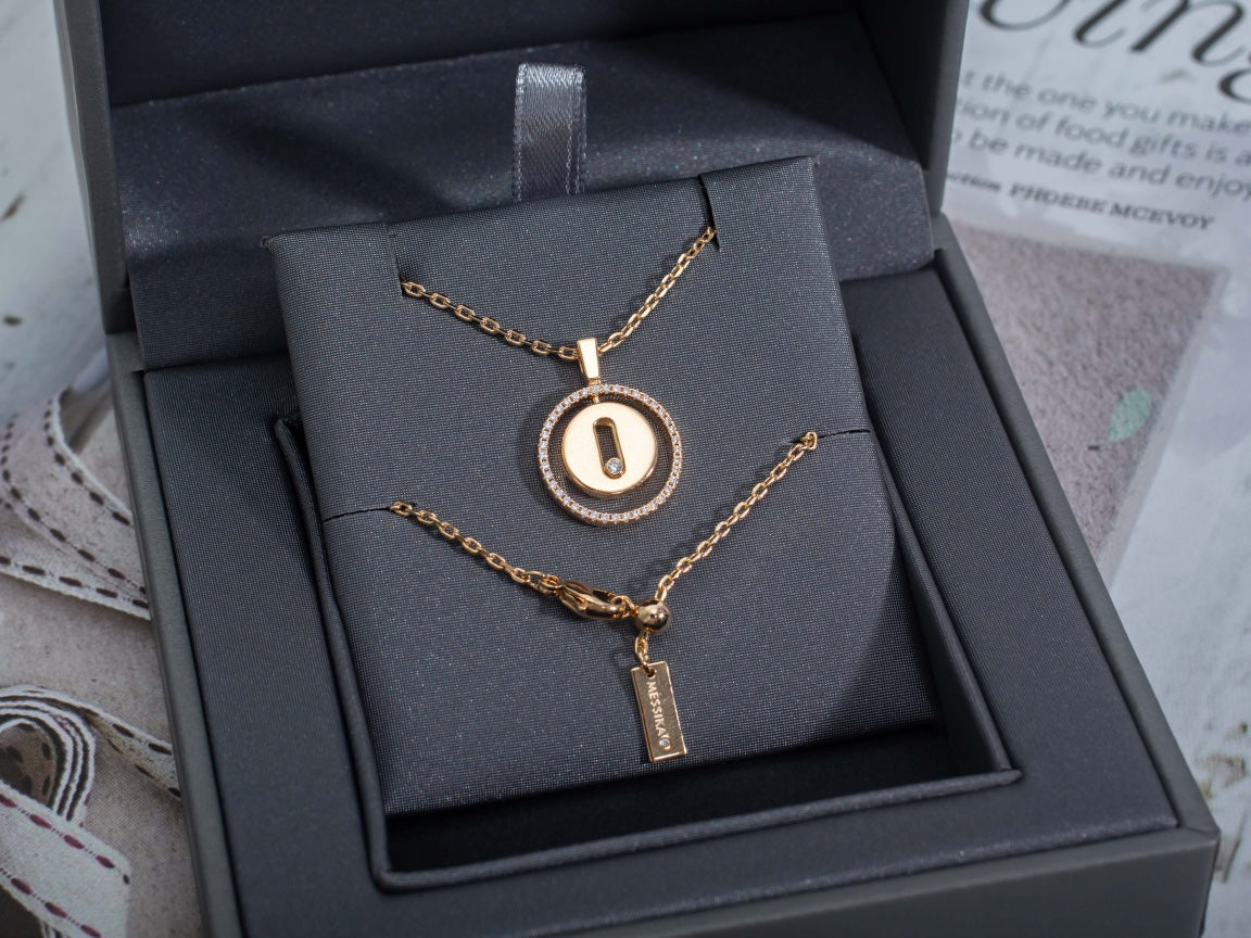 [⭐Glow]Demo MOVE PM NECKLACE PINK GOLD DIAMOND