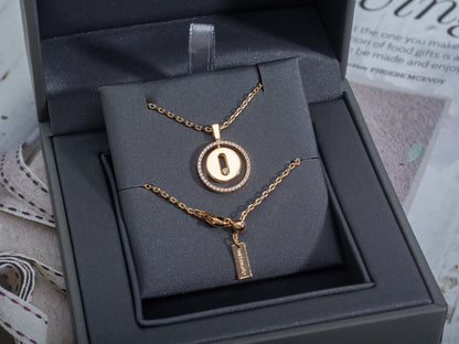 [⭐Glow]Demo MOVE PM NECKLACE PINK GOLD DIAMOND