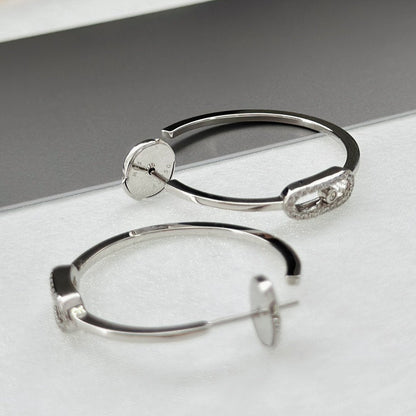 [⭐Glow]CREOLES MOVE UNO PM DIAMOND EARRINGS