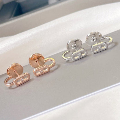 [⭐Glow]CREOLES MOVE UNO MINI 1 DIAMOND EARRINGS