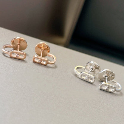 [⭐Glow]CREOLES MOVE UNO MINI 1 DIAMOND EARRINGS