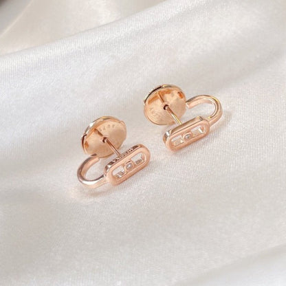 [⭐Glow]CREOLES MOVE UNO MINI 1 DIAMOND EARRINGS