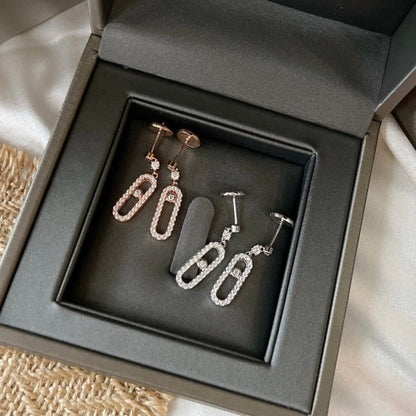 [⭐Glow]DORMEUSES MOVE UNO DIAMOND EARRINGS