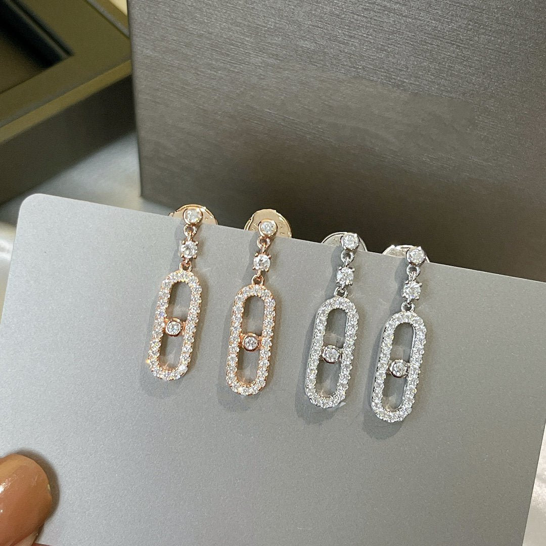 [⭐Glow]DORMEUSES MOVE UNO DIAMOND EARRINGS