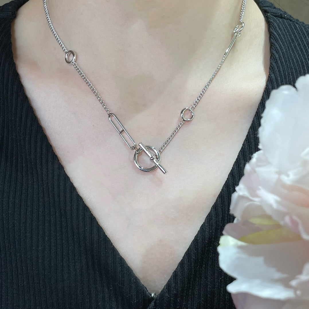 [⭐Glow]HM STERLING CHAINE D'ANCRE HEART