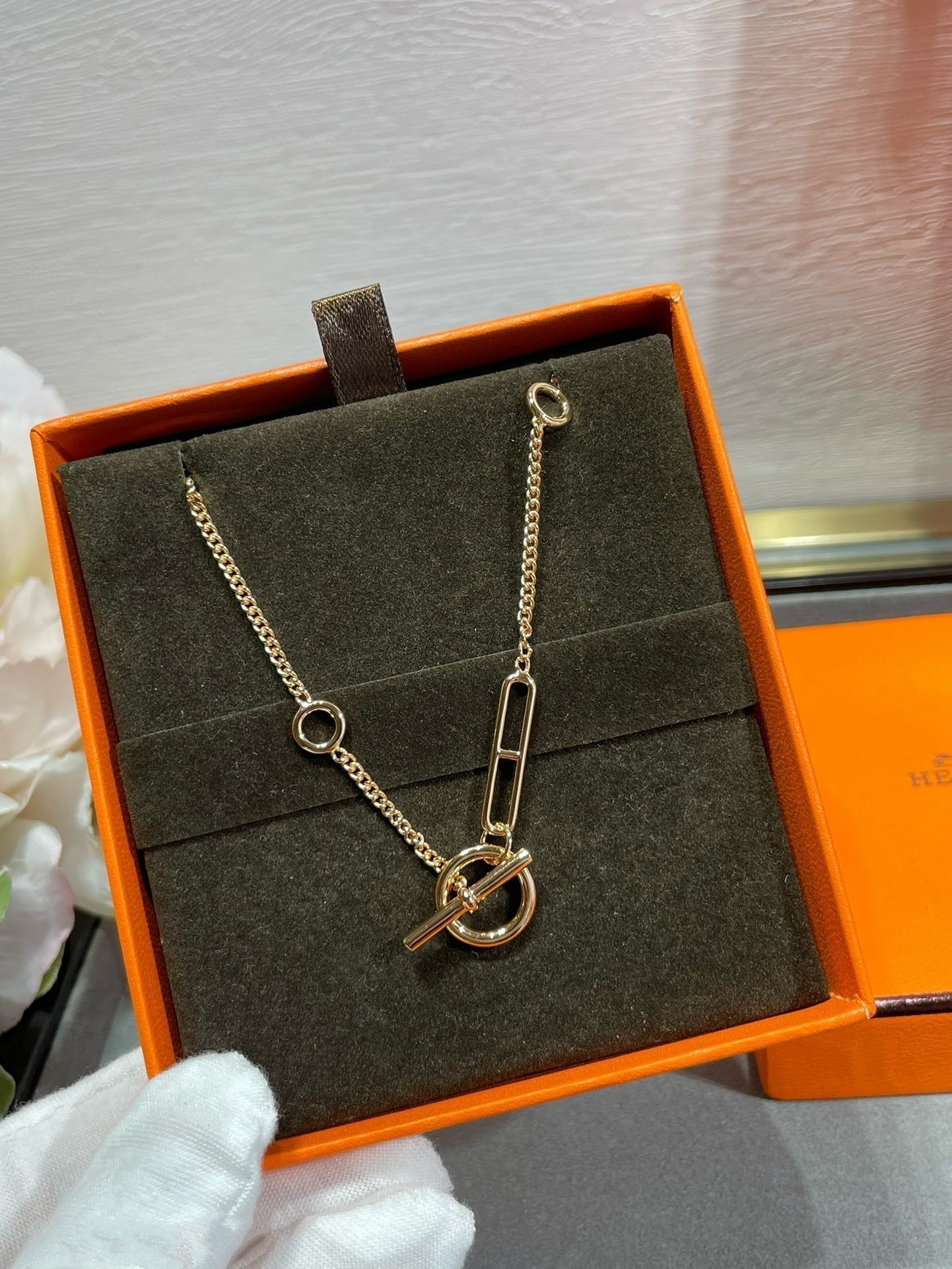 [⭐Glow]HM STERLING CHAINE D'ANCRE HEART