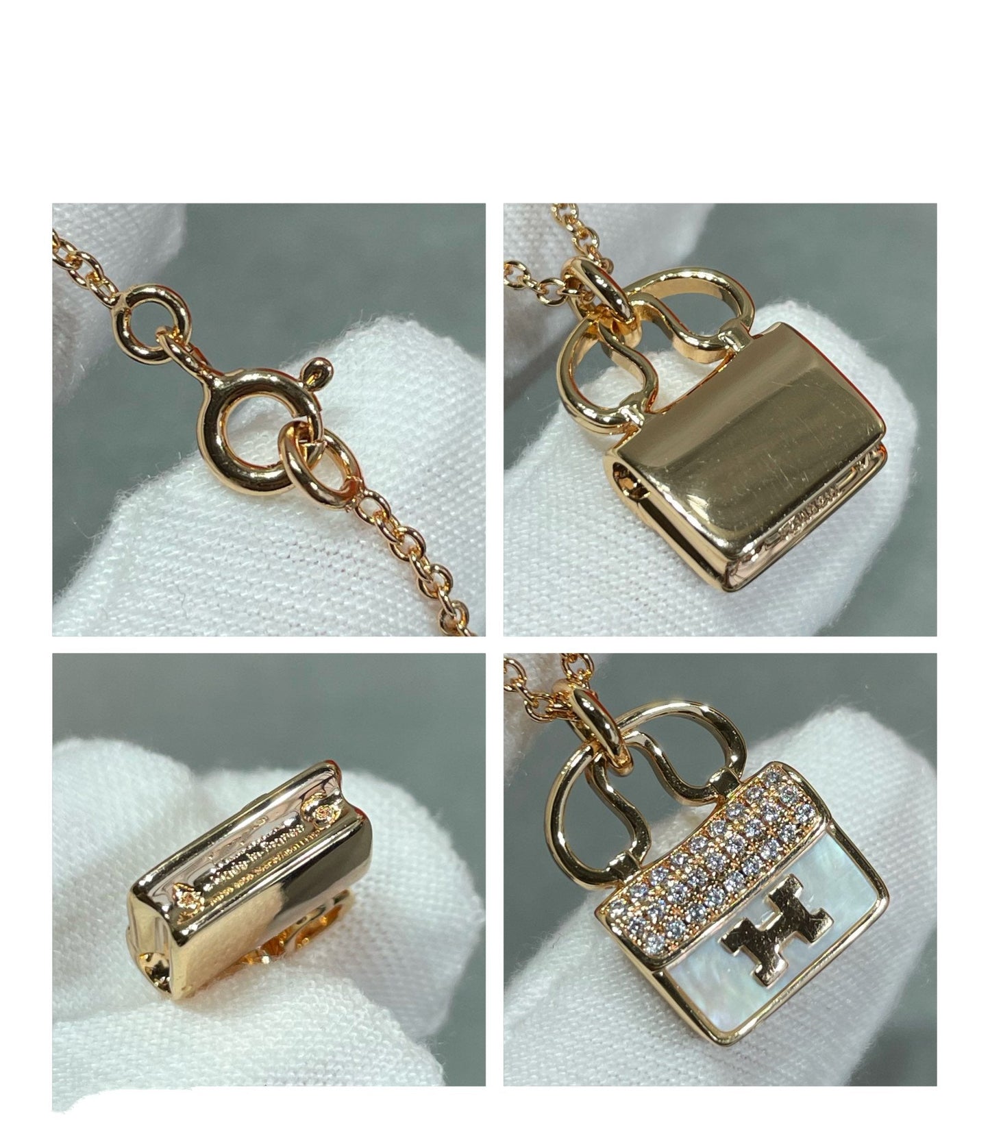 [⭐Glow]H CIRCE MOISSANITE PENDANT NECKLACE GOLD