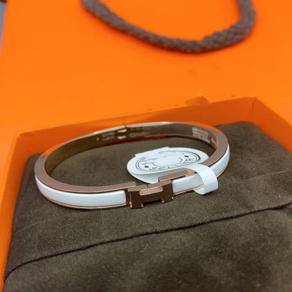 [⭐Glow]CLASSIC HM CLIC WHITE 8MM ENAMEL BRACELET