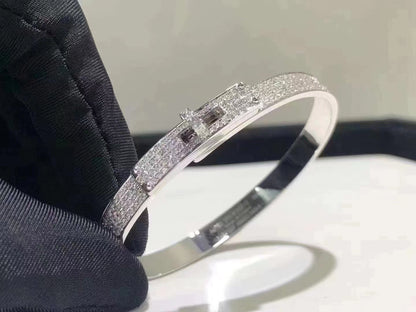 [⭐Glow]HM KELLY BRACELET IN SILVER AND FULL PAVE DIAMOND
