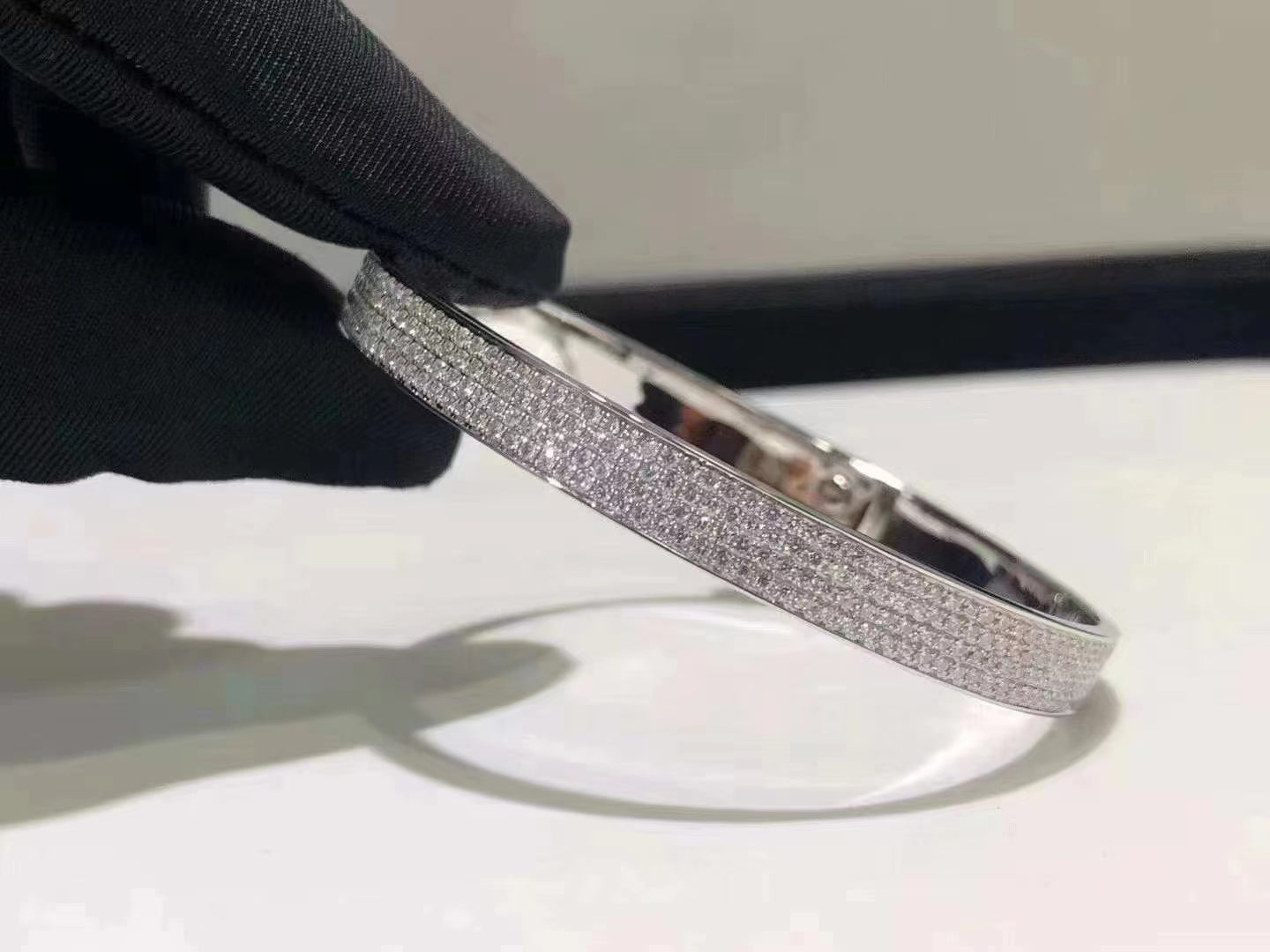 [⭐Glow]HM KELLY BRACELET IN SILVER AND FULL PAVE DIAMOND