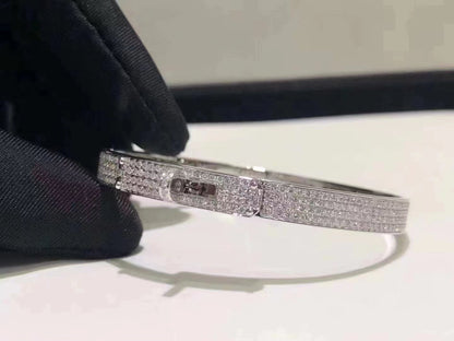 [⭐Glow]HM KELLY BRACELET IN SILVER AND FULL PAVE DIAMOND