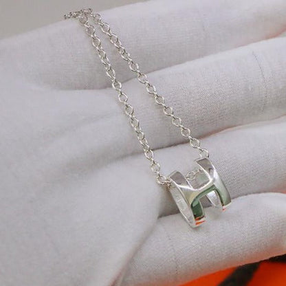 [⭐Glow]HM NECKLACE H LETTER OVAL SERIES