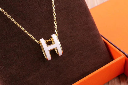[⭐Glow]HM CLIC YELLOW ENAMEL GOLD NECKLACE